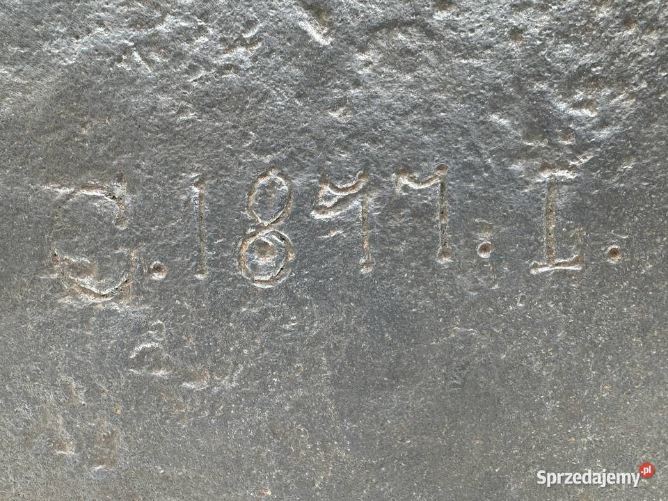 STARE KOWADŁO SYGNOWANE G L 1877 131 UNIKAT dolnośląskie Bielawa
