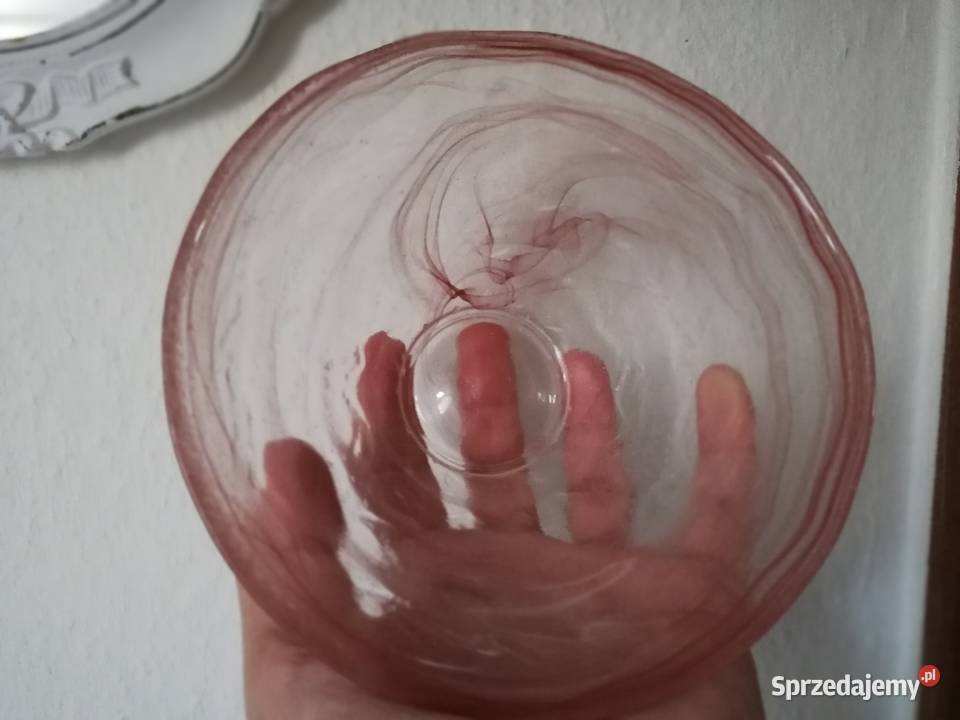 Pucharki miseczki różowe szkło muszla Porcelana i szkło małopolskie sprzedam