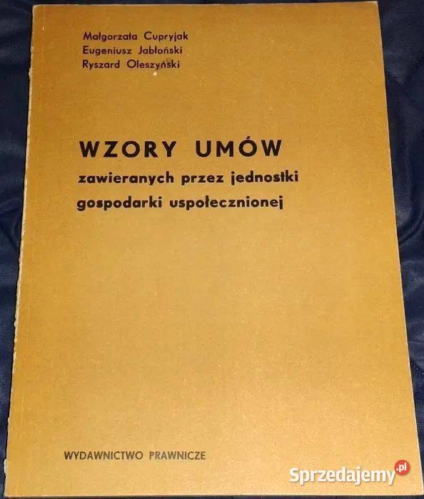 Wzory umów zawieranych jednostki gosp M Cupryjak lubelskie Chełm
