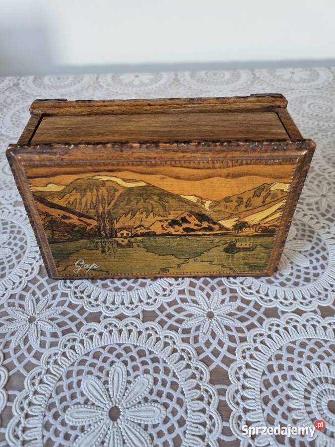 Pudełko szkatułka drewniana Wola Podłężna