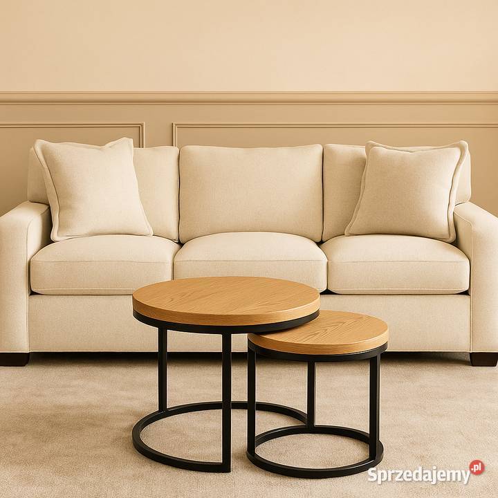 Stolik Kawowy Podwójny Dębowy LOFT Ława 100 Lite Gdańsk sprzedam