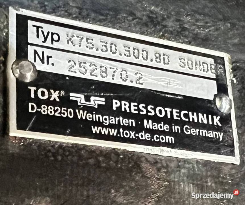 TOX PRESSOTECHNIK Siłownik 75kN skok 300mm do Poznań