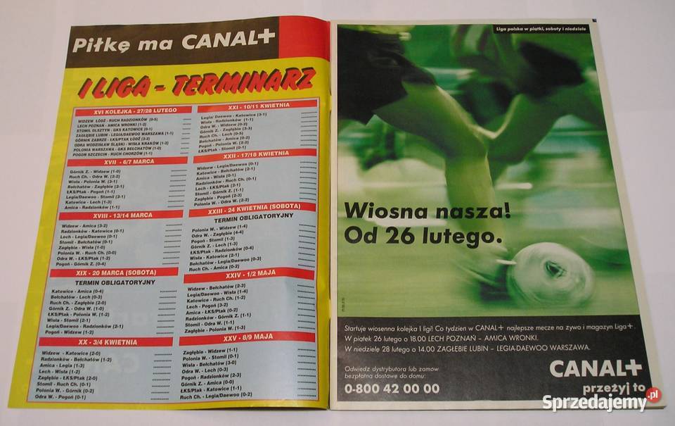MAGAZYN SPORTOWY SKARB KIBICA LIGA 1999 Łódź