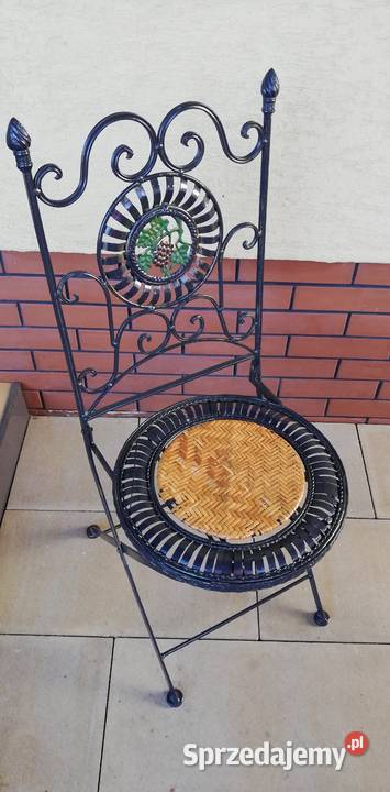 Krzesło stylowe z metaloplastyki składane Garwolin