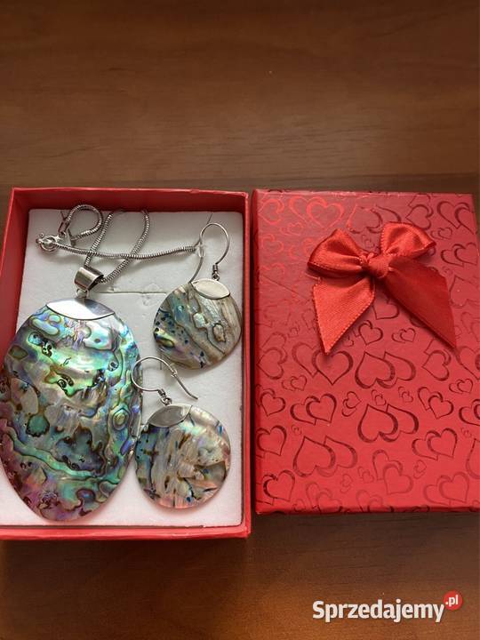 Komplet łańcuszek z zawieszką i kolczyki Dla kobiet Ozdoby Warszawa sprzedam