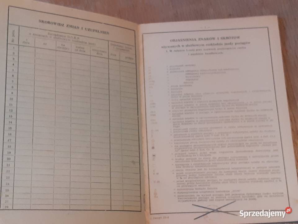 PKP 1971 Służbowy Rozkład Jazdy Pociągów Chorzów