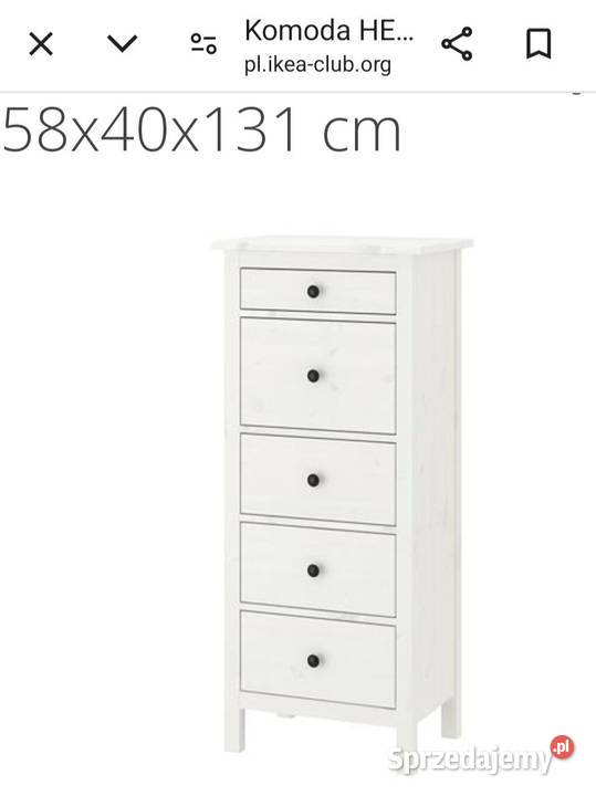 Komoda Hemnes Ikea wysoka łódzkie Tomaszów Mazowiecki