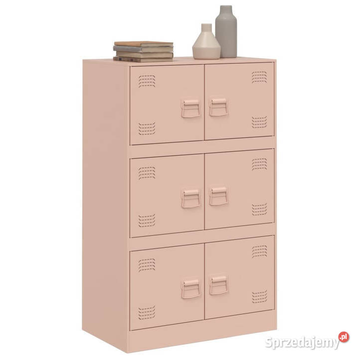 Szafka boczna różowa 67x39x107 stal WM841656 Warszawa