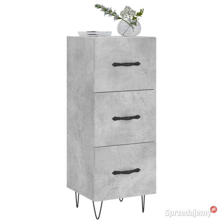 Szafka szarość betonu 345x34x90 materiał Warszawa