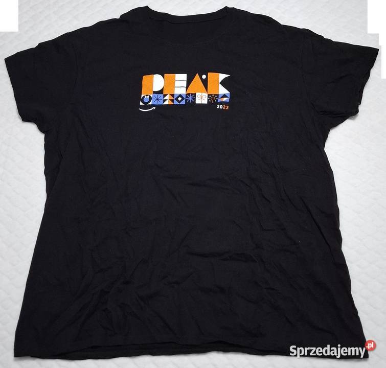 Koszulka krótki rękaw Tshirt czarna Amazon Peak Czeladź