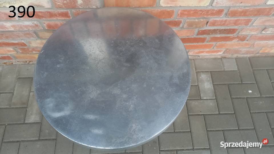 Stolik kawowy stylowy aluminiowy niklowany Gawroniec