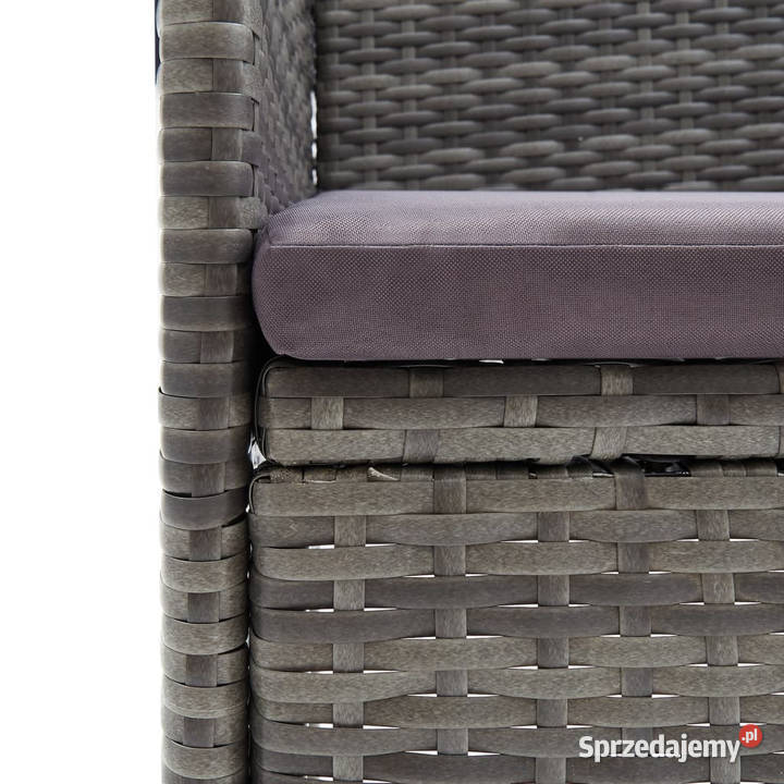 Krzesła ogrodowe 4 rattan PE szare WM310563 Warszawa