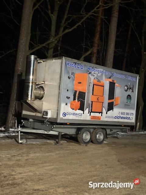Piec mobilny olejowy kotłownia na olej przyczepa Kraków sprzedam