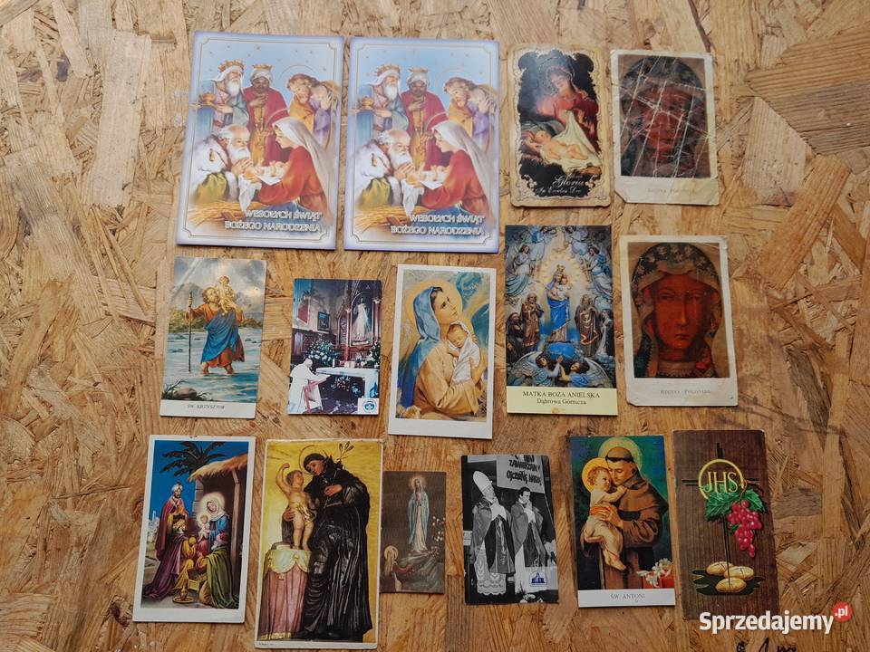 Stare obrazki święte kolędowe dewocjonalia Dąbrowa Górnicza