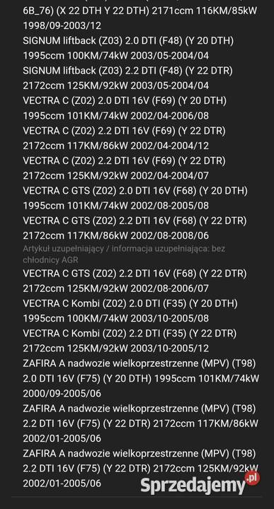 Nowy Zawór EGR AGR Delphi GM Opel Astra G Signum Skawina