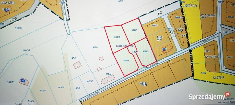 4 działki z MPZP w Koleczkowie Koleczkowo