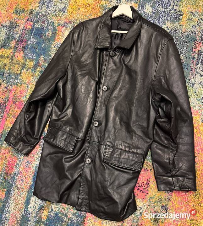 Płaszcz skórzany XL na guziki Apex Kalisz