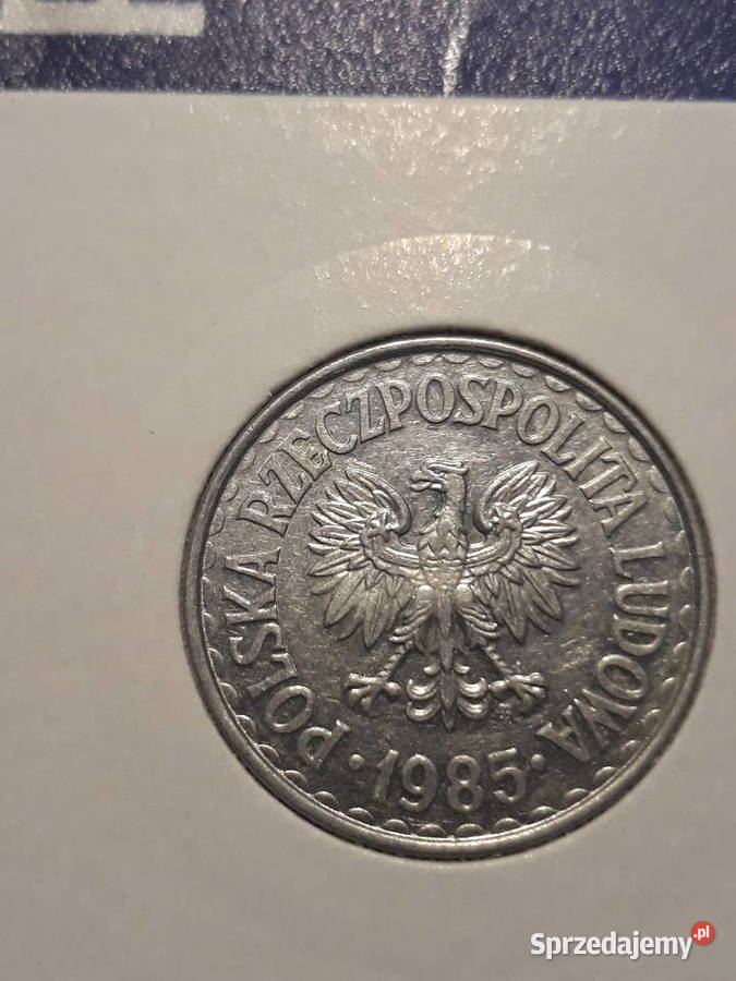 1 złoty 1985 r 12 około mennicze Numizmatyka wielkopolskie Konin