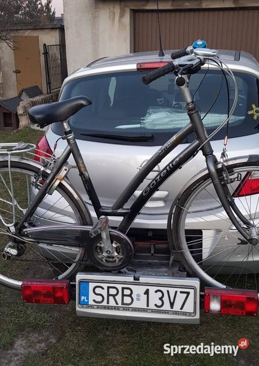 Opel Corsa D z bagażnikiem na rowery śląskie Jejkowice