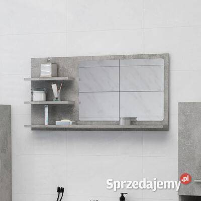 vidaXL Lustro łazienkowe szarość betonu