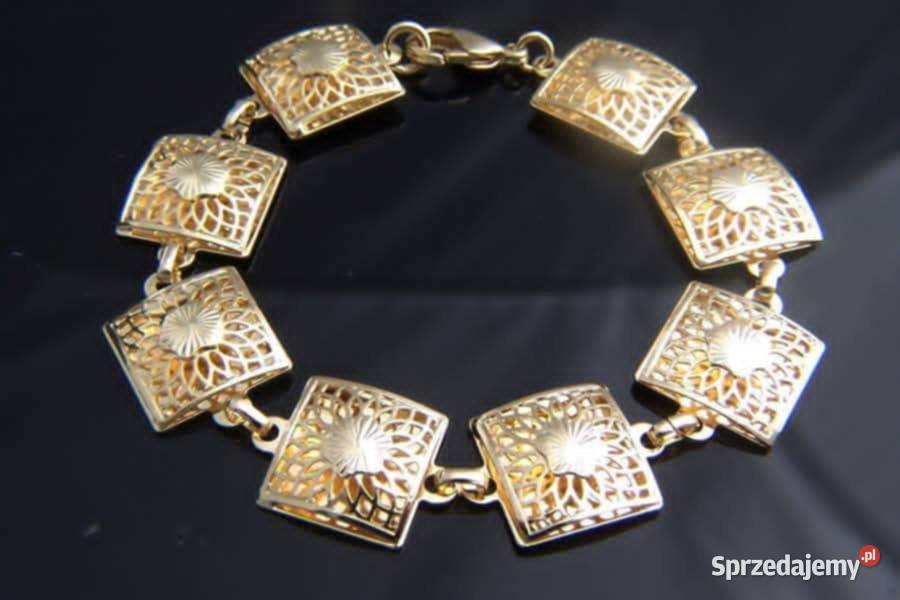 Pozłacana bransoletka damska model ażurowy Wolsztyn