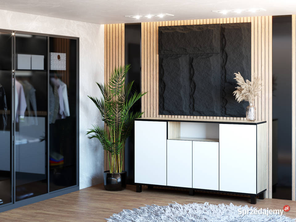 Komoda Z Drzwiczkami Do Sypialni 140 Dąb Sonoma 35cm Elbląg