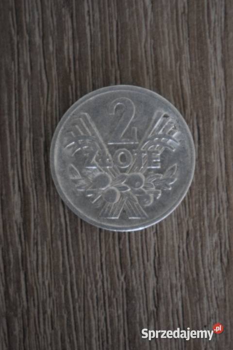Monety obiegowe PRL 2 Jagody 1974 5 Rybak 1974 Kolekcje kujawsko-pomorskie Chełmno sprzedam