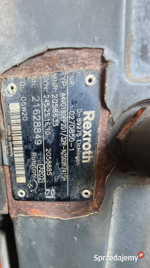Pompa Hydrauliczna Jazdy Rexroth A4VG180ep Staszów