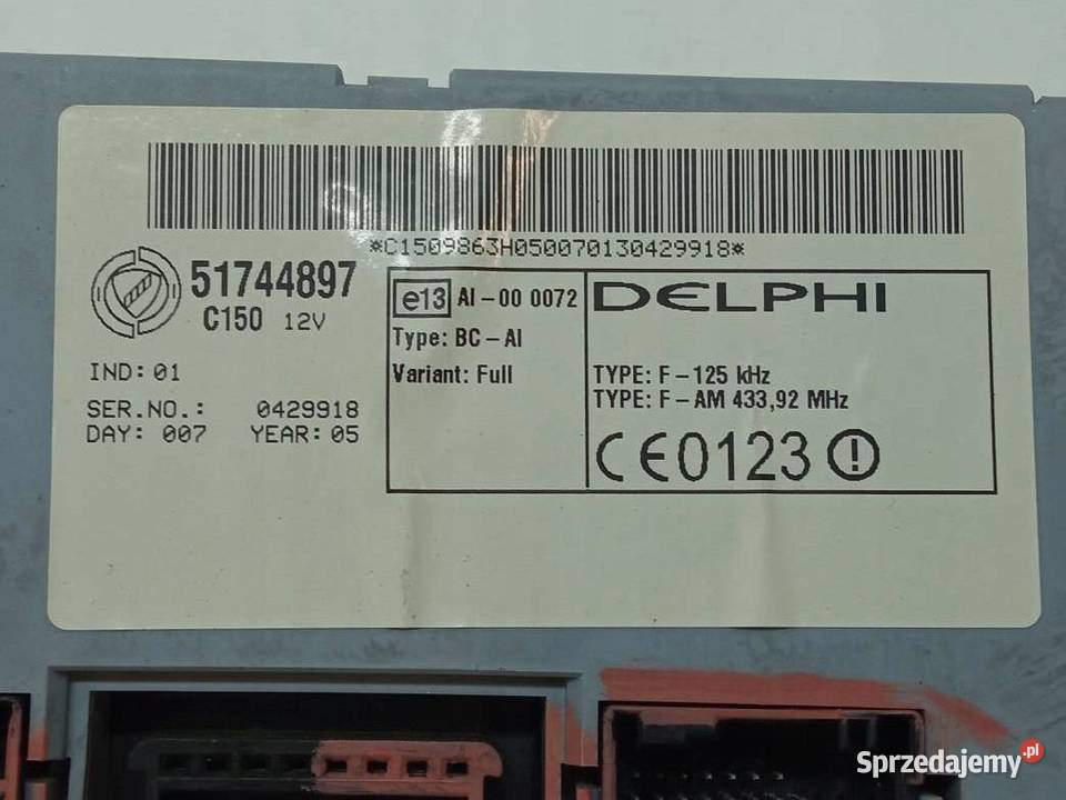 MODUŁ KOMFORTU 51744897 Fiat Doblo I 20002010