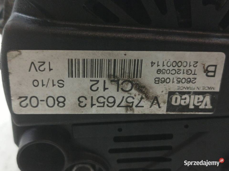 ALTERNATOR 7576513 16 THP Peugeot 3008 I 2008 Układ elektryczny silnika