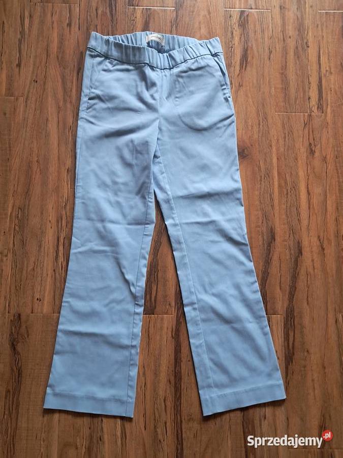 turkusowe eleganckie spodnie women essentials niebieski Spodnie Sandomierz
