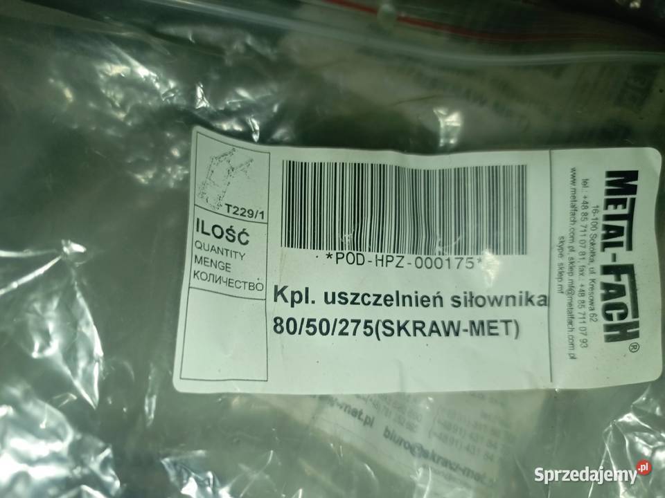Kpl uszczelniacz siłownika hydraulicznego podlaskie Kuźnica