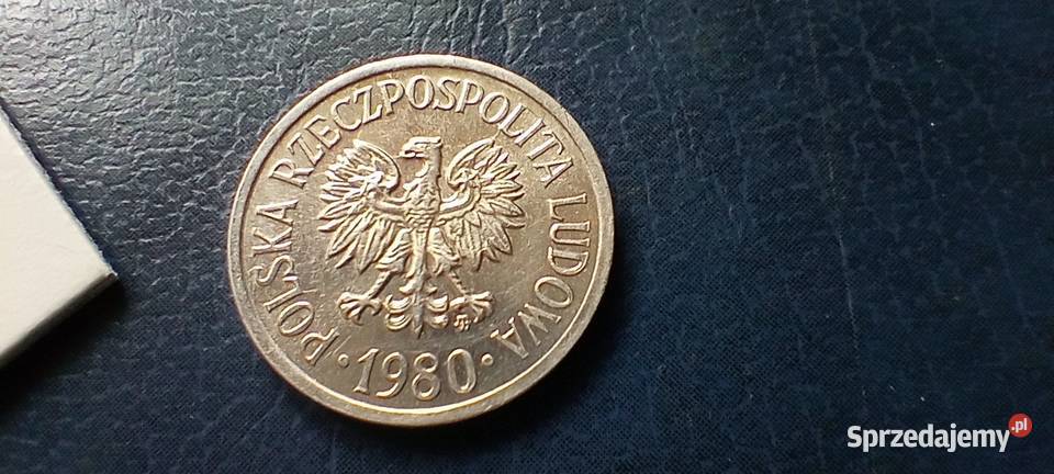 Stare monety 20 groszy 1980 PRL Polska Lesko