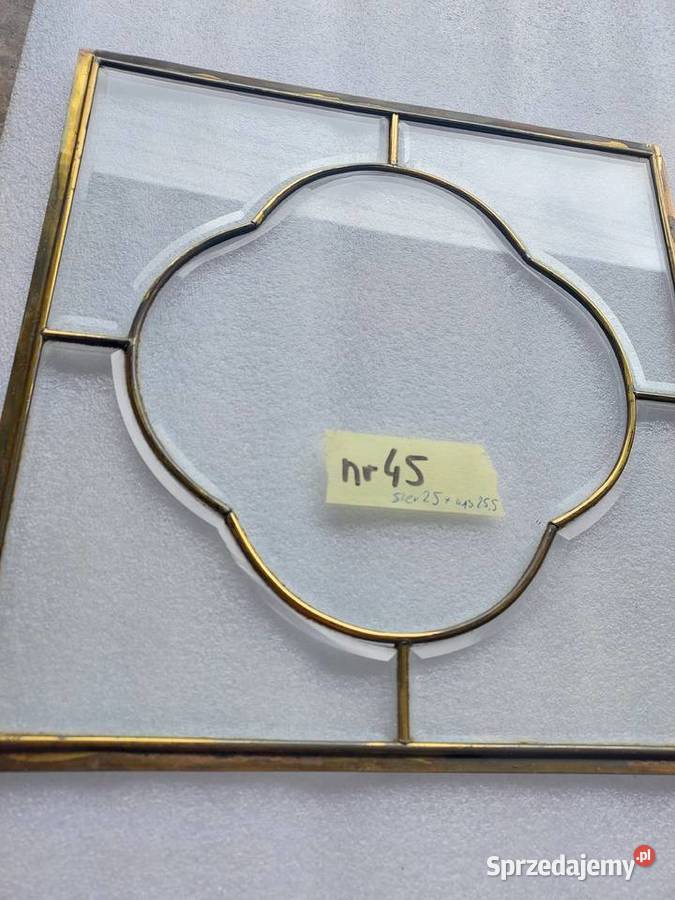 45 Witraż frontu zegara szafki szkło fazowane