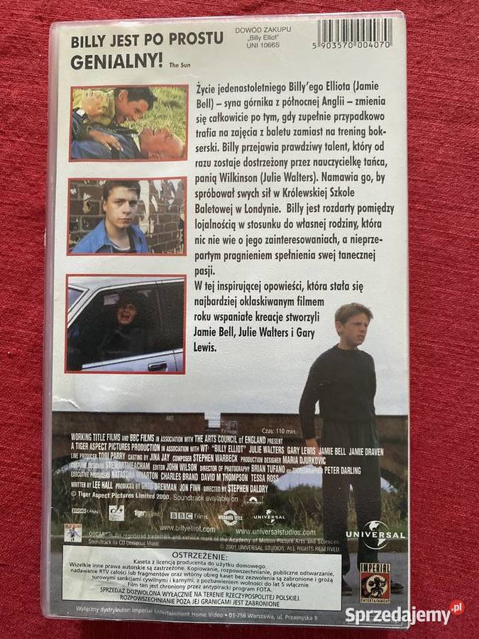 Billy Elliotfilm na kaaecie VHS VHS Lublin