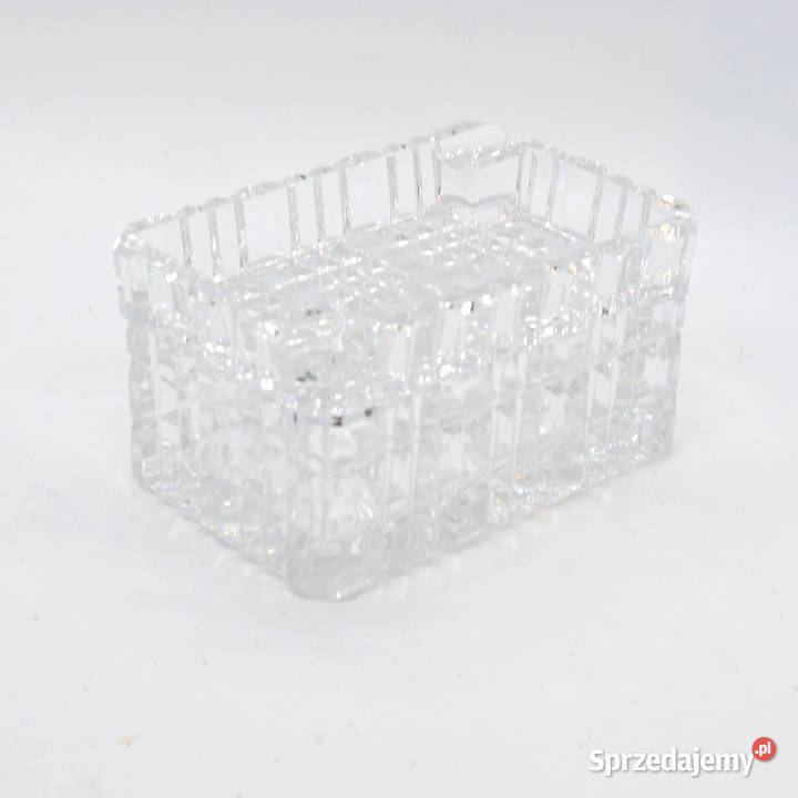Kryształowa popielnica z papierośnicą Huta Szkła Warszawa