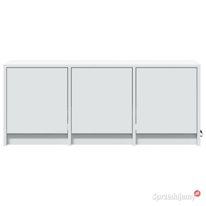 Szafka TV z LED biała 97x34x40 materiał Warszawa