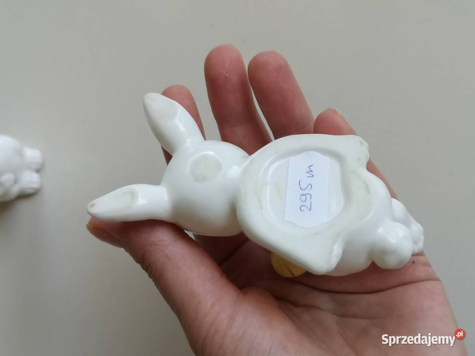 Figurki zajączki Wielkanocne porcelana vintage Toruń