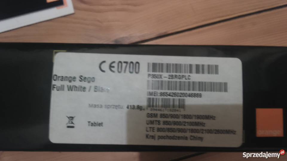 Tablet orange sego biały Warszawa sprzedam