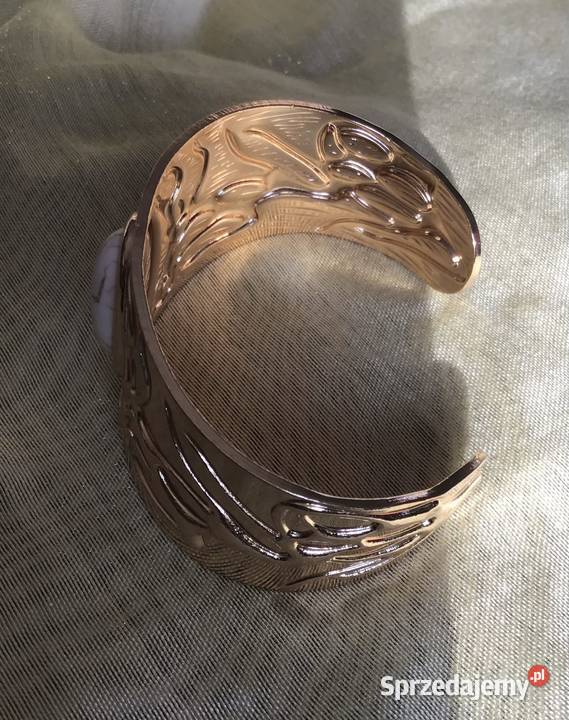 Piękna otwarta złocista bransoleta Warszawa