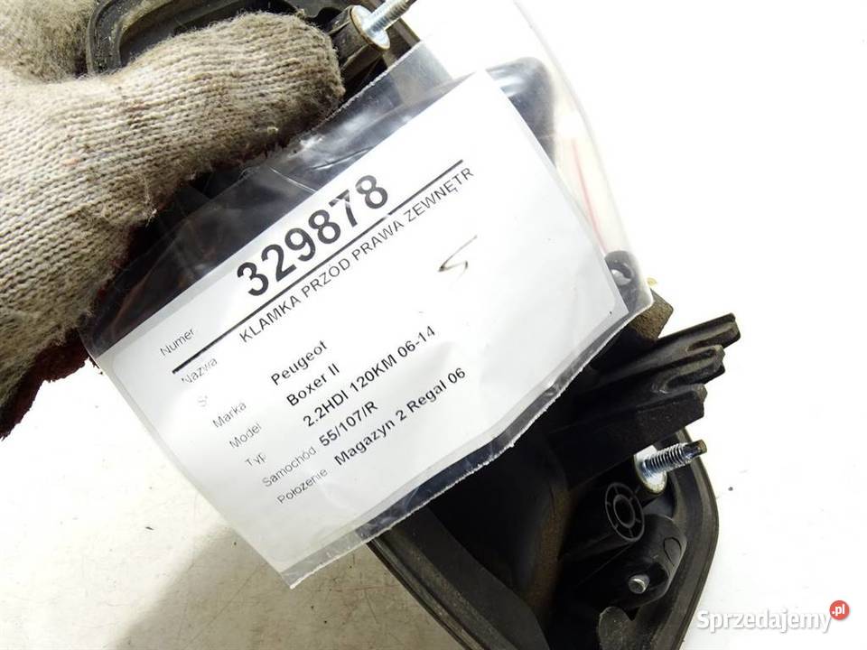 KLAMKA PRZÓD PRAWA ZEWNĘTRZNA PEUGEOT BOXER I osobowe