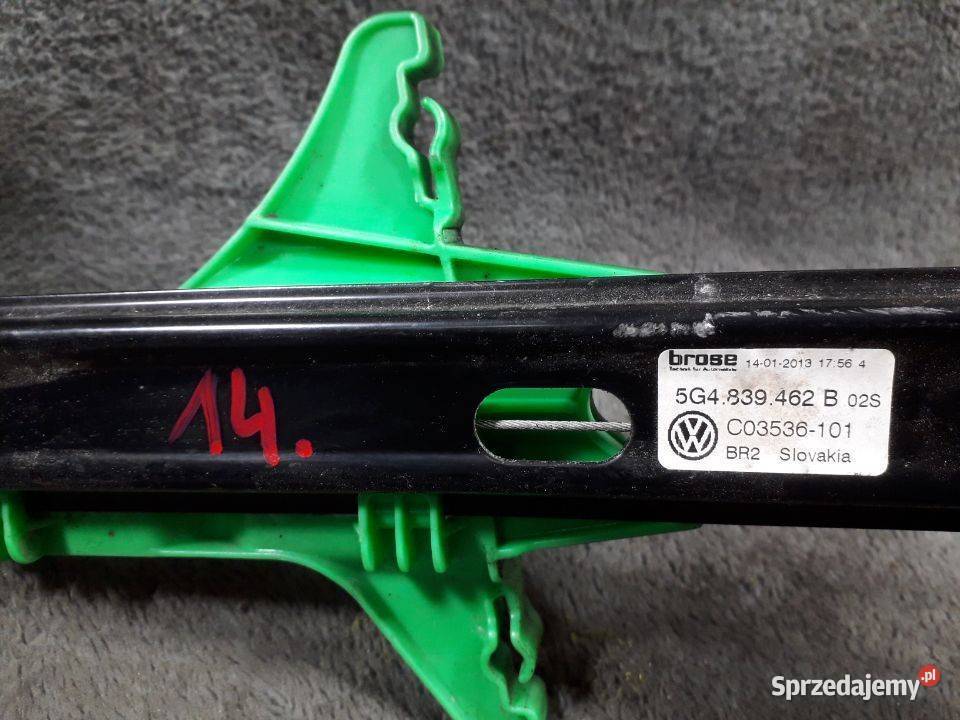 Mechanizm prowadnica szyby VW Golf VII Włoszczowa