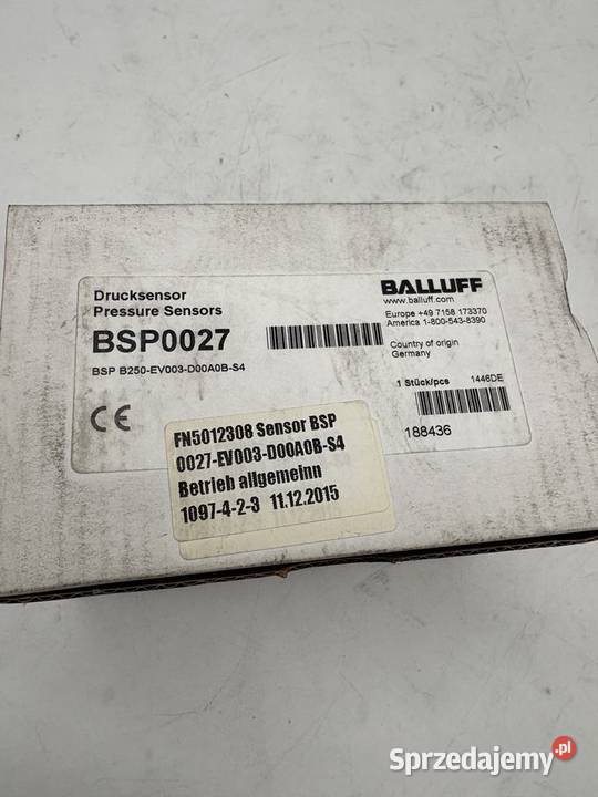 Balluff BSP0027 BSP B250EV003D00A0BS4 Czujnik Warszawa sprzedam