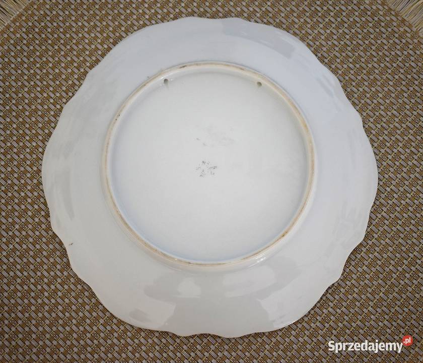 Porcelanowy talerz ozdobny Sójki Niebieskie Chełmno