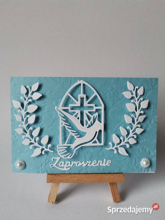 ZAPROSZENIA KOMUNIA CHŁOPIEC GOŁĄB W OKNIE K3 wielkopolskie Poznań sprzedam