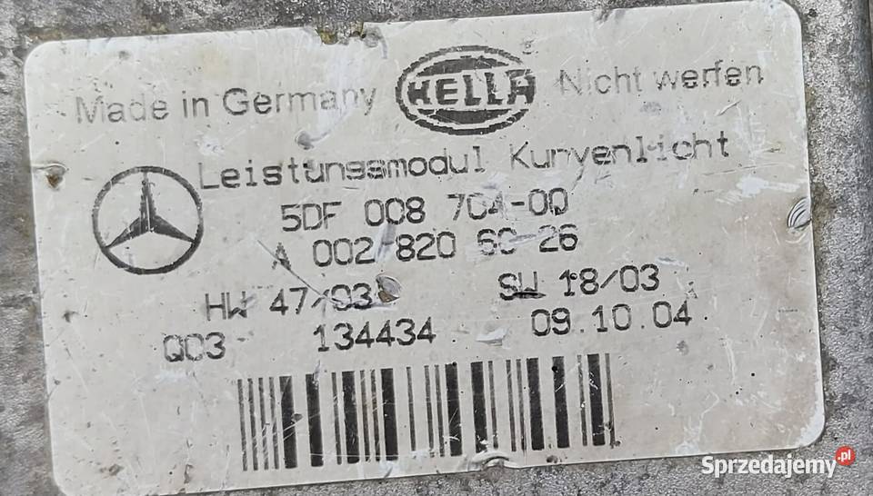 MODUŁ SKRĘTU XENON MERCEDES 5DF00870400 Mielęcin sprzedam