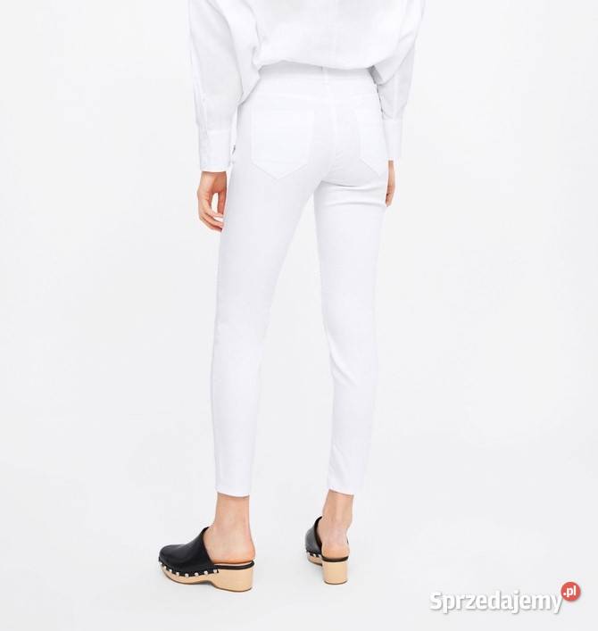 40 ZARABiałe spodnie rurki ze zdobieniem z małopolskie Kraków sprzedam