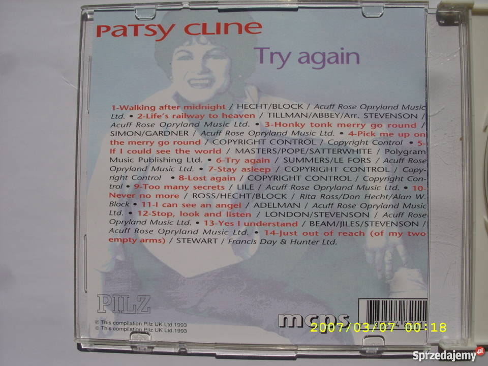 Pop CD PATSY CLINE PILZ Wołów