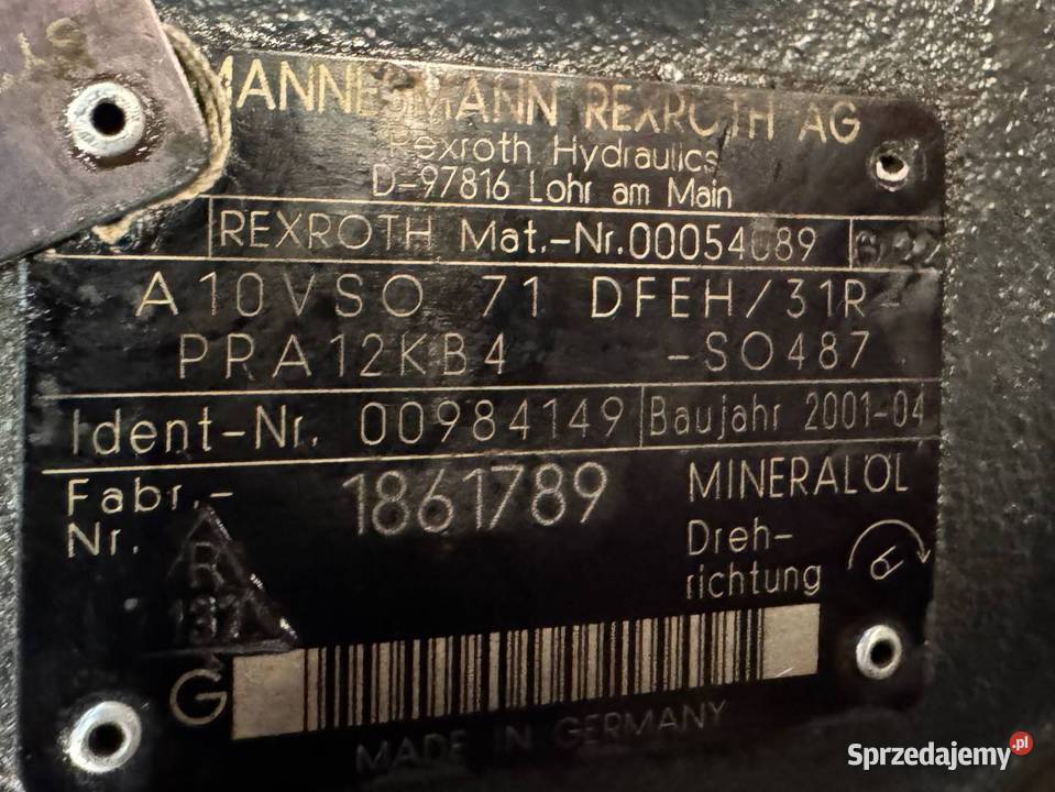Rexroth A10VSO 71 DFEH 31R PRA12KB4 SO487 Poznań sprzedam