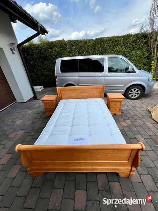 Piekne Dębowe łóżko materac 2 szafki nocne Katowice